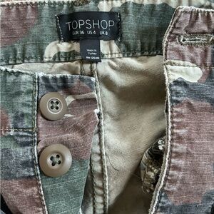 Topshop military camouflage pants